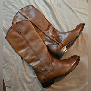 Melissa Frye Tall Leather Riding Boots – Cognac Brown – Women’s 6.5 NWOB $298